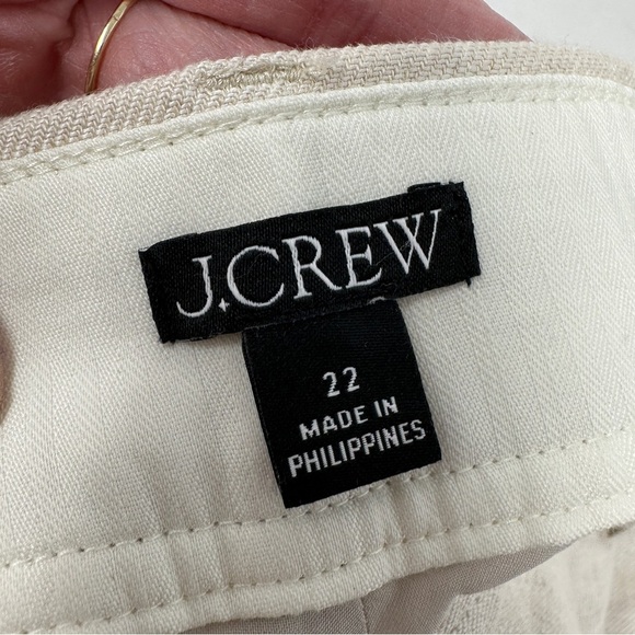 J Crew Remi shorts stretch linen blend Style BP279 $98 Khaki Ladies Size 22 - Picture 5 of 14